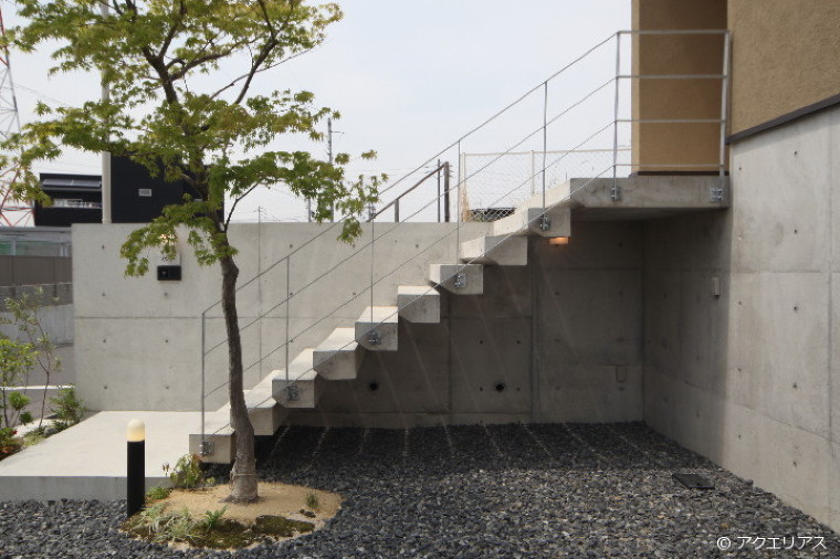 平屋のコートハウス アプローチ